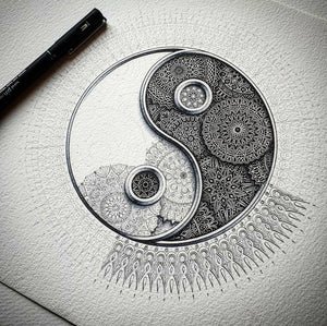 Yin & Yang Mandala - Limited Edition - Giclee Fine Art Print