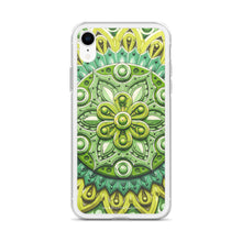 Load image into Gallery viewer, Green Flower 3D Mandala iPhone Case