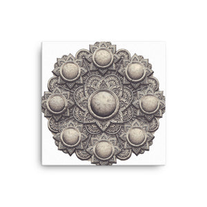 Stone Flower 3D Mandala on Canvas