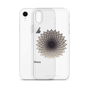 Black Hole 3D Mandala iPhone Case by Baz Furnell