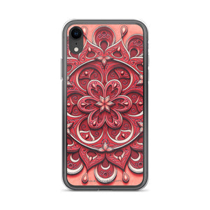 Red Petal 3D Mandala iPhone Case