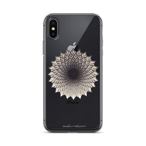 Black Hole 3D Mandala iPhone Case by Baz Furnell