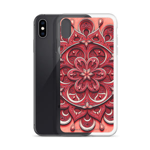 Red Petal 3D Mandala iPhone Case