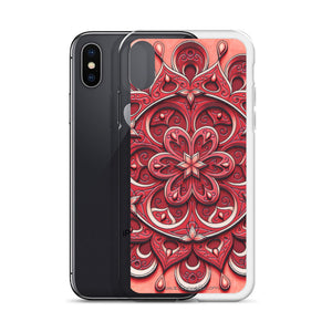 Red Petal 3D Mandala iPhone Case