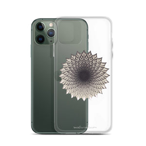 Black Hole 3D Mandala iPhone Case by Baz Furnell