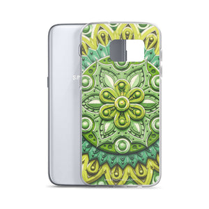 Green Flower 3D Mandala Samsung Case