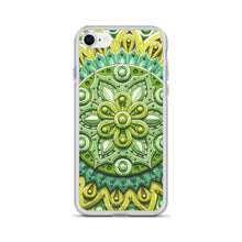 Load image into Gallery viewer, Green Flower 3D Mandala iPhone Case