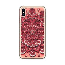 Load image into Gallery viewer, Red Petal 3D Mandala iPhone Case