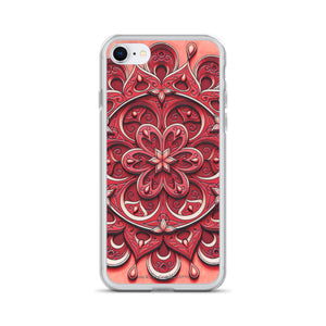 Red Petal 3D Mandala iPhone Case