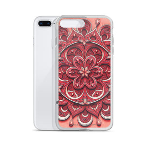 Red Petal 3D Mandala iPhone Case